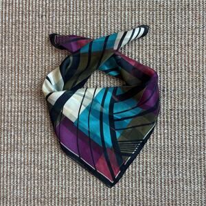 🎨 Vintage Silk Scarf | OS | Abstract Geometric Print